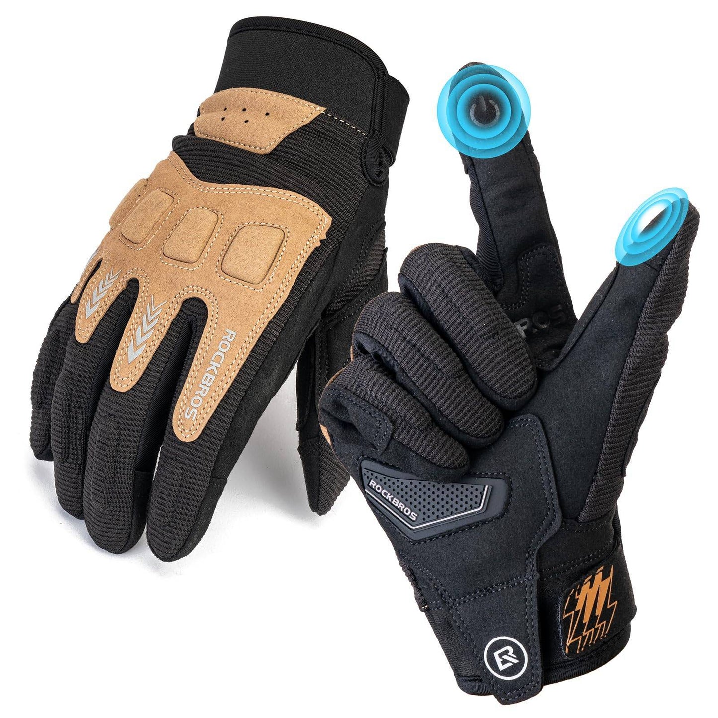 Herre cykelhandsker, vinter/efterår, MTB, stødabsorberende handsker, ROCKBROS