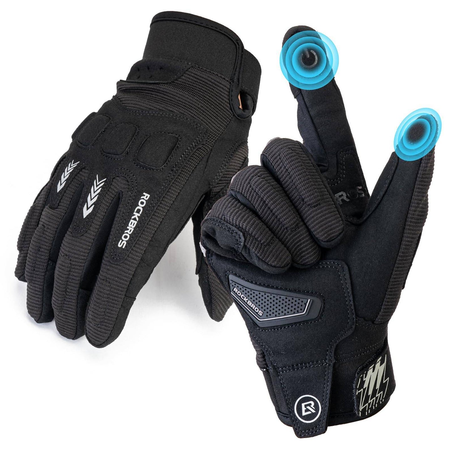 Herre cykelhandsker, vinter/efterår, MTB, stødabsorberende handsker, ROCKBROS