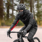 Herre vinter vindtæt softshell cykeljakke, sort, ROCKBROS