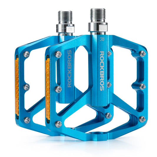 Cykelpedaler med reflekser, lavet af aluminiumslegering, 9/16 tommer, ROCKBROS