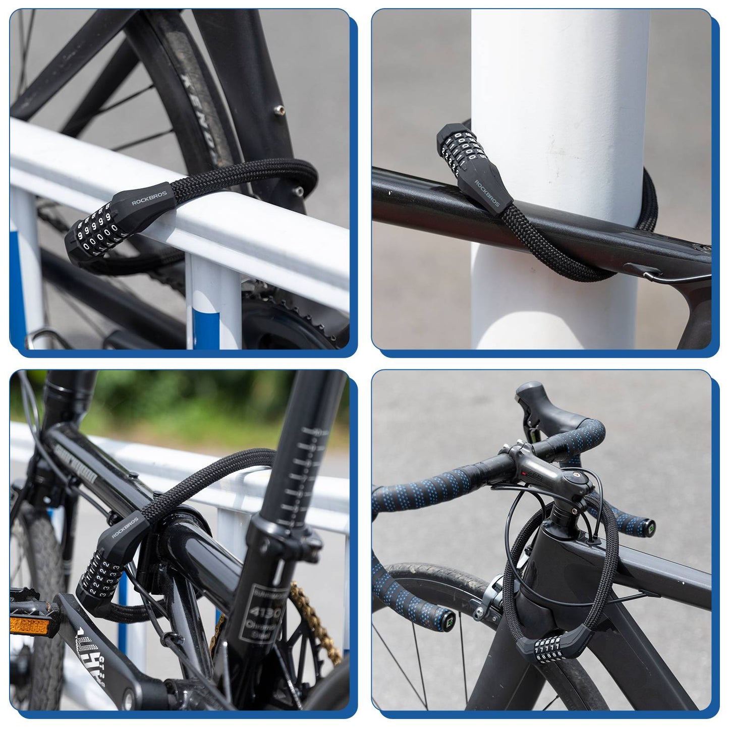 5-cifret kombinationslås til cykler ROCKBROS