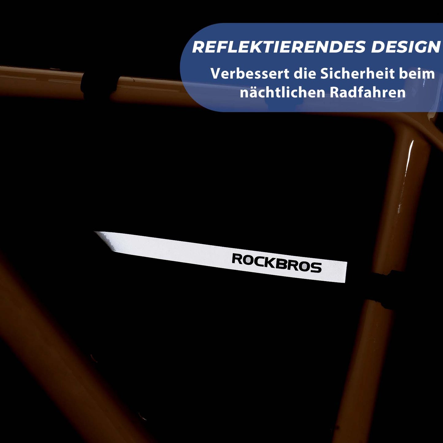 2-i-1 cykeltaskesæt, aftagelig steltaske 1,3 l + 0,7 l, sort, ROCKBROS