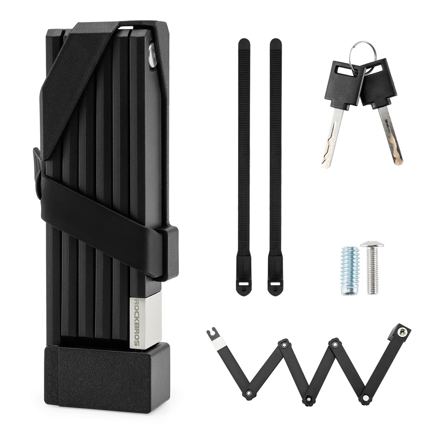 Foldbar cykellås med beslag ROCKBROS