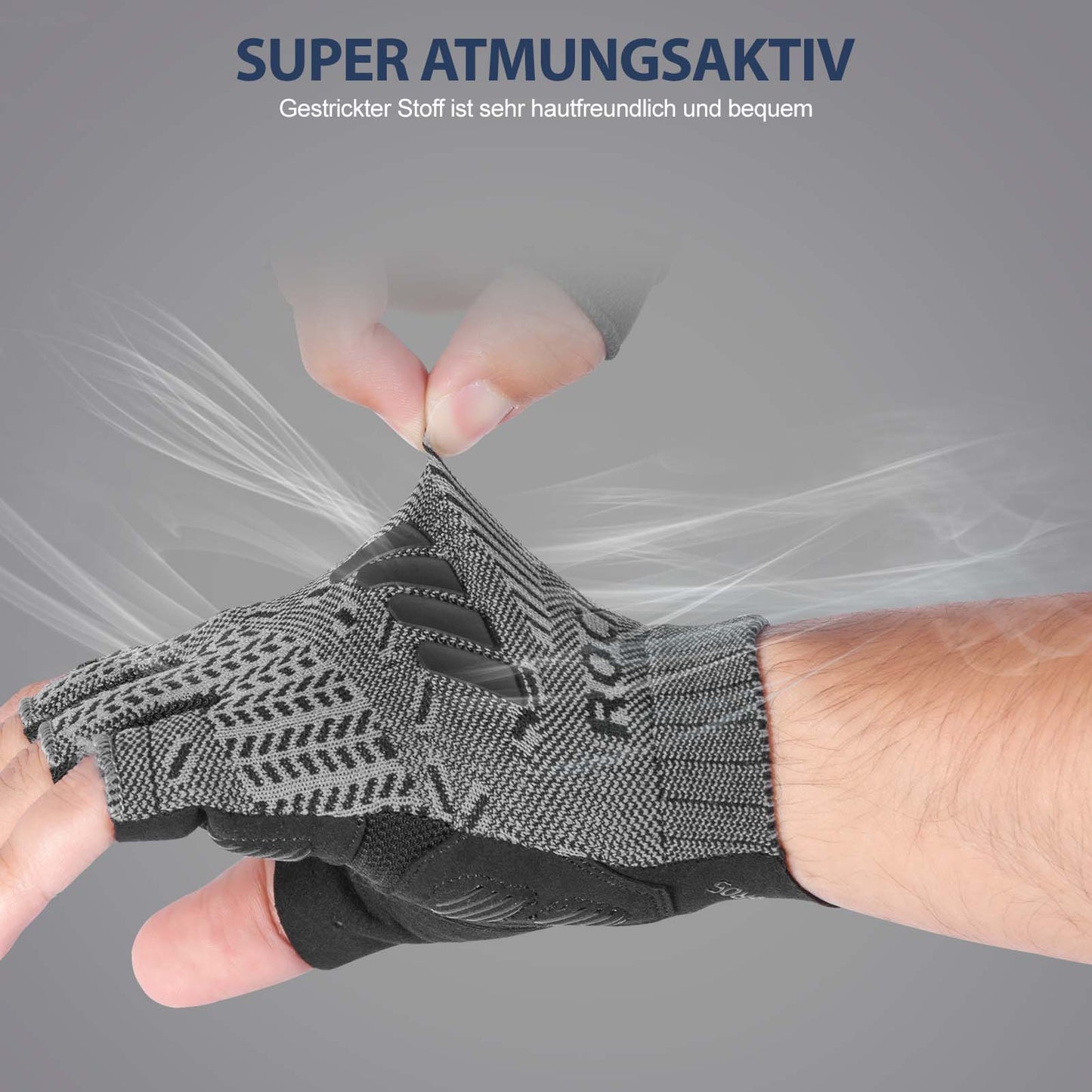 ROCKBROS cykelhandsker med halv finger, sommer, herre