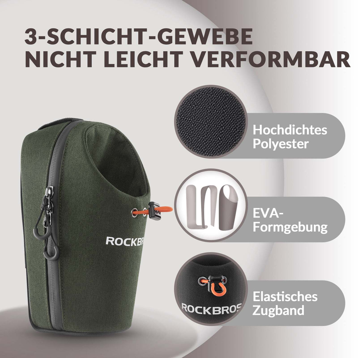 ROCKBROS Styretaske Flasketaske Drikkeflaskeholder Multifunktionelt design