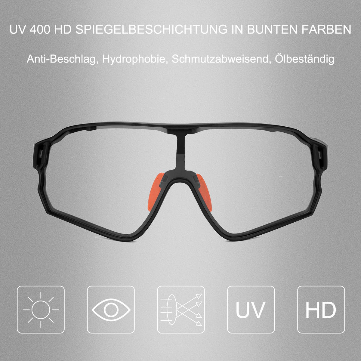 ROCKBROS Dynamisk cykelbrille med UV400-solfilter