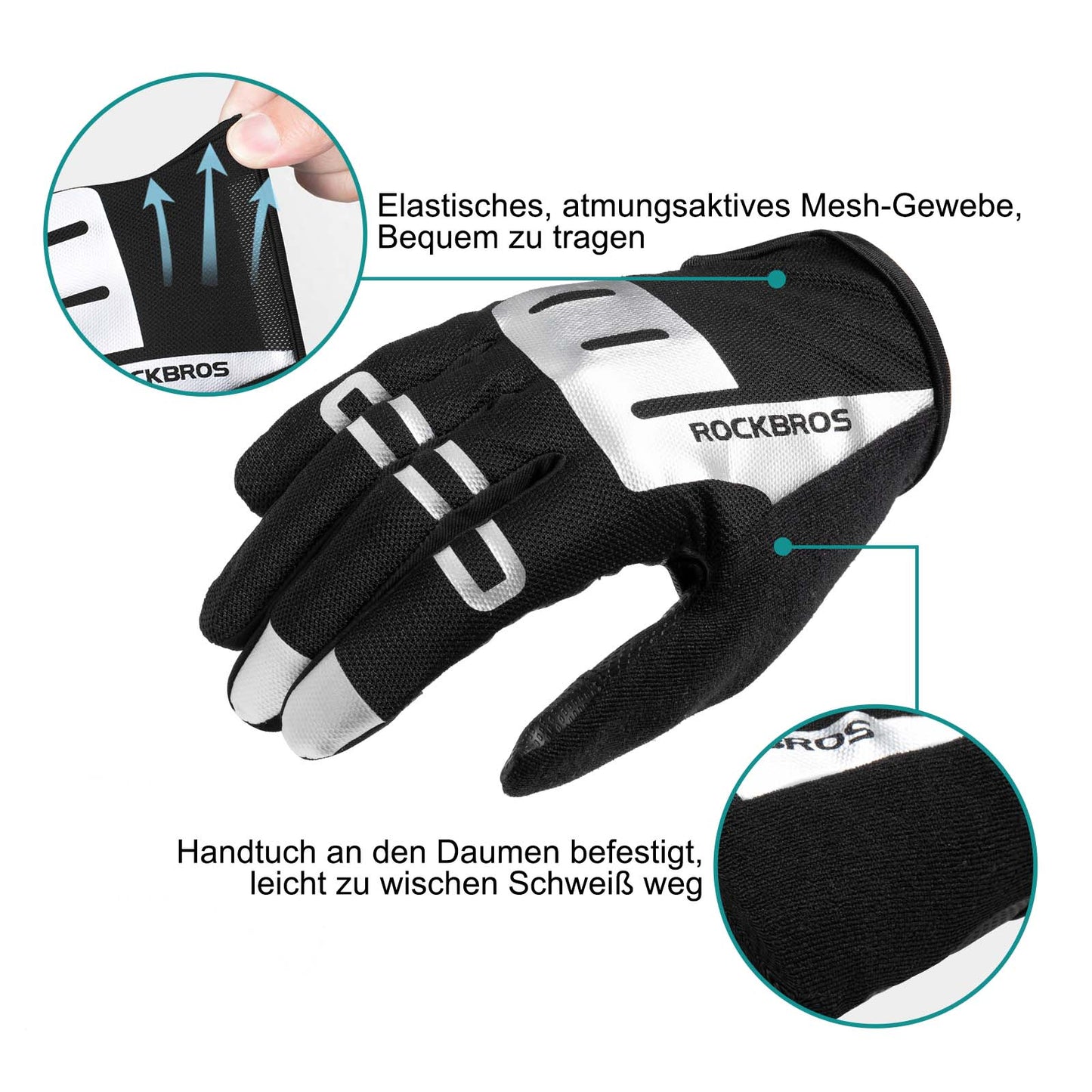 Ridehandsker Full Finger SBR Herre sportshandsker M-XXL ROCKBROS