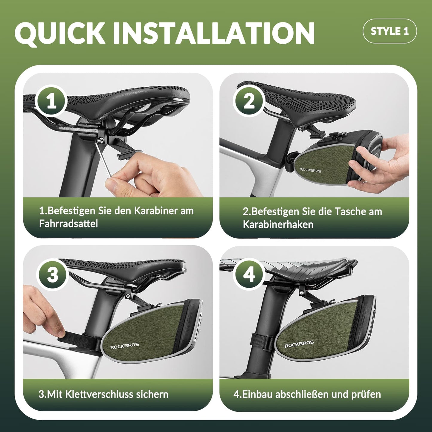 Vandafvisende sadeltasker, værktøjstaske, 2024 ny stil, ROCKBROS