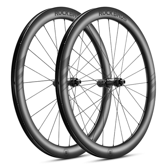 T700 Carbon Hjulsæt 28" 50mm Skivebremse Gennemgående Hjulsæt til Landevejscykler og SHIMANO 8-12 Speed 24 Eger 36T Stållejer ROCKBROS