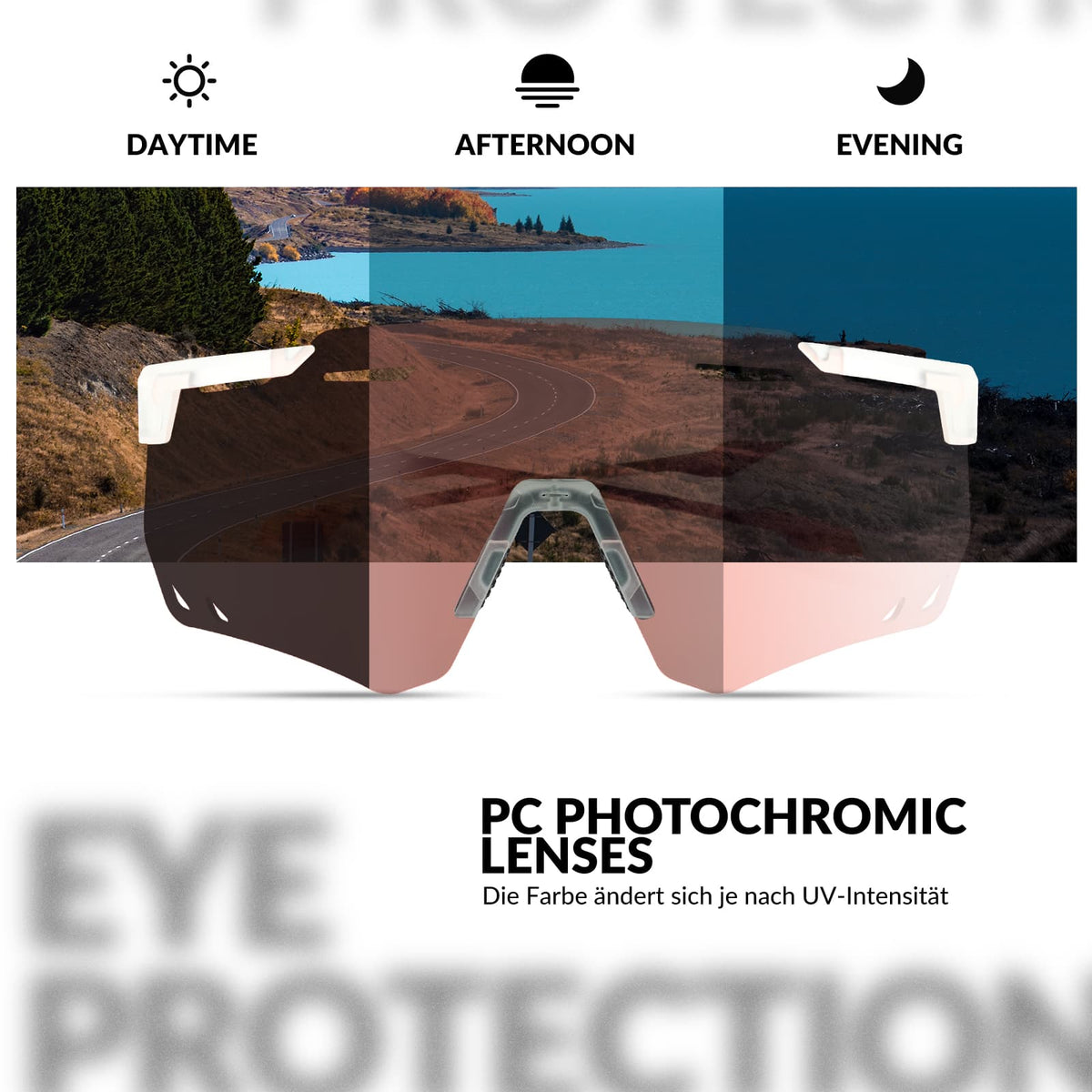 ROCKBROS Ultr let og selvtonende cykelbrille (UV400)