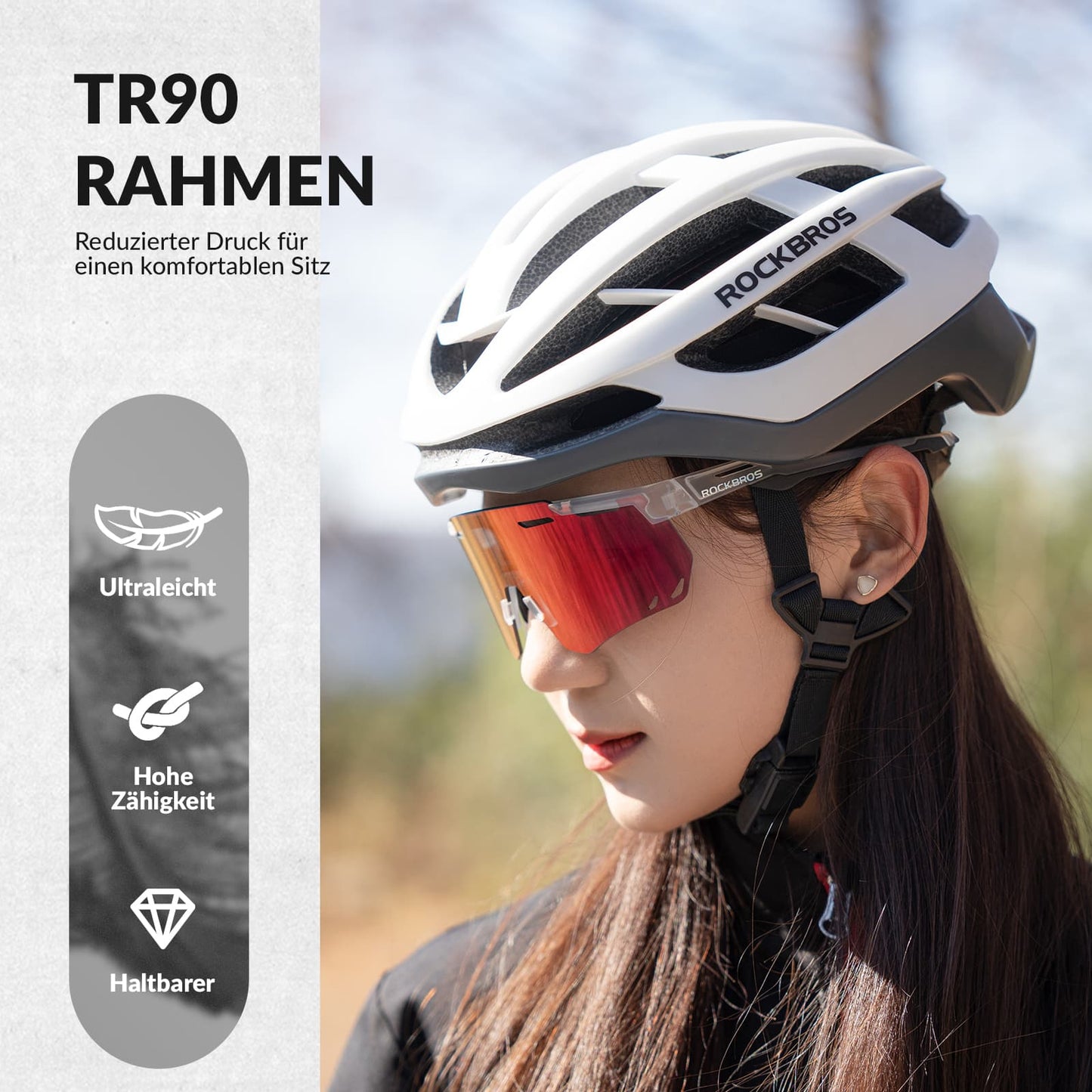 Ultralette cykelbriller, fotokromiske solbriller med UV400-beskyttelse, ROCKBROS