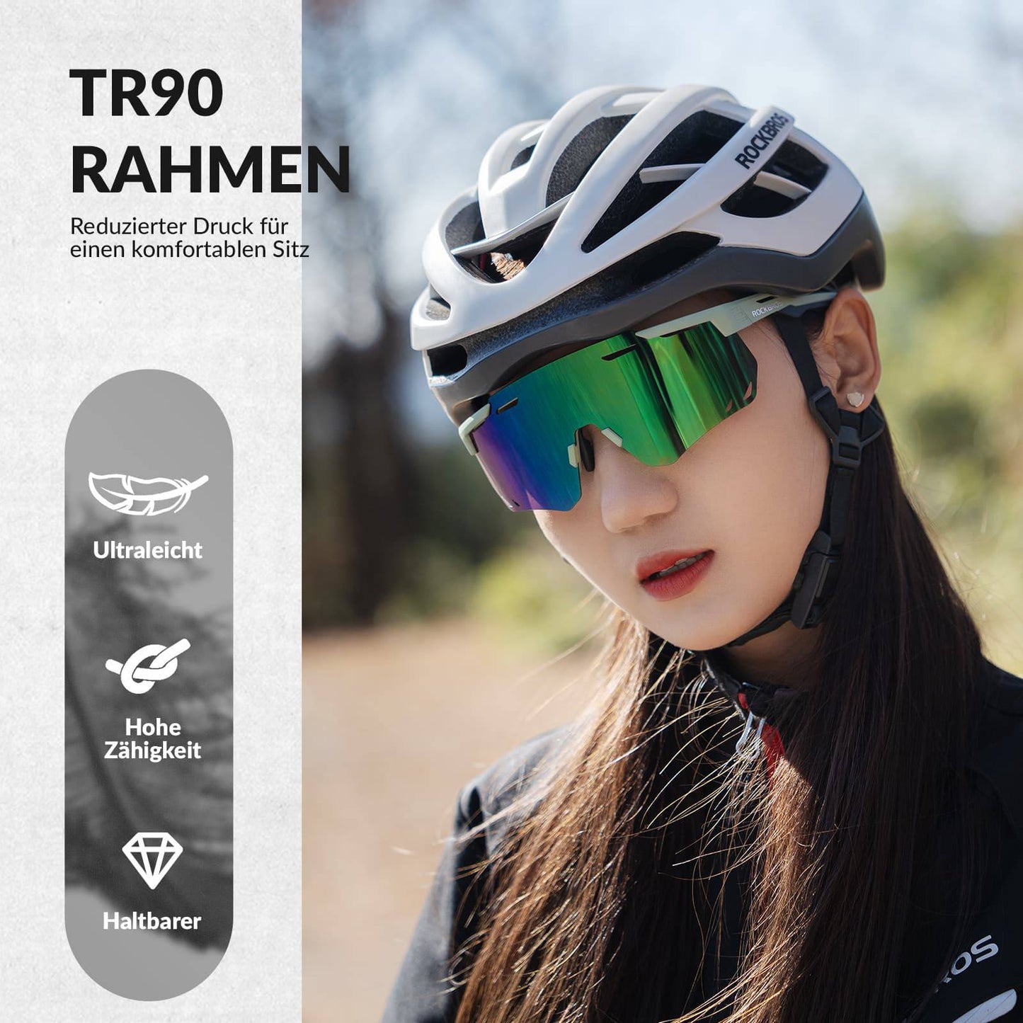 Ultralette cykelbriller, fotokromiske solbriller med UV400-beskyttelse, ROCKBROS