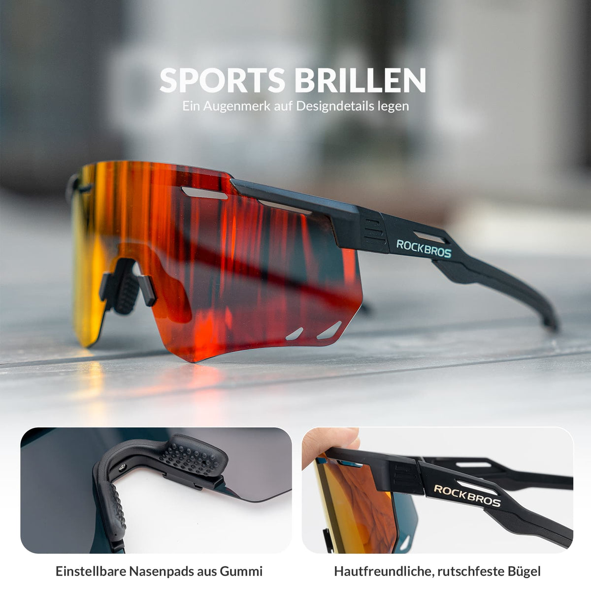 ROCKBROS Ultr let og selvtonende cykelbrille (UV400)