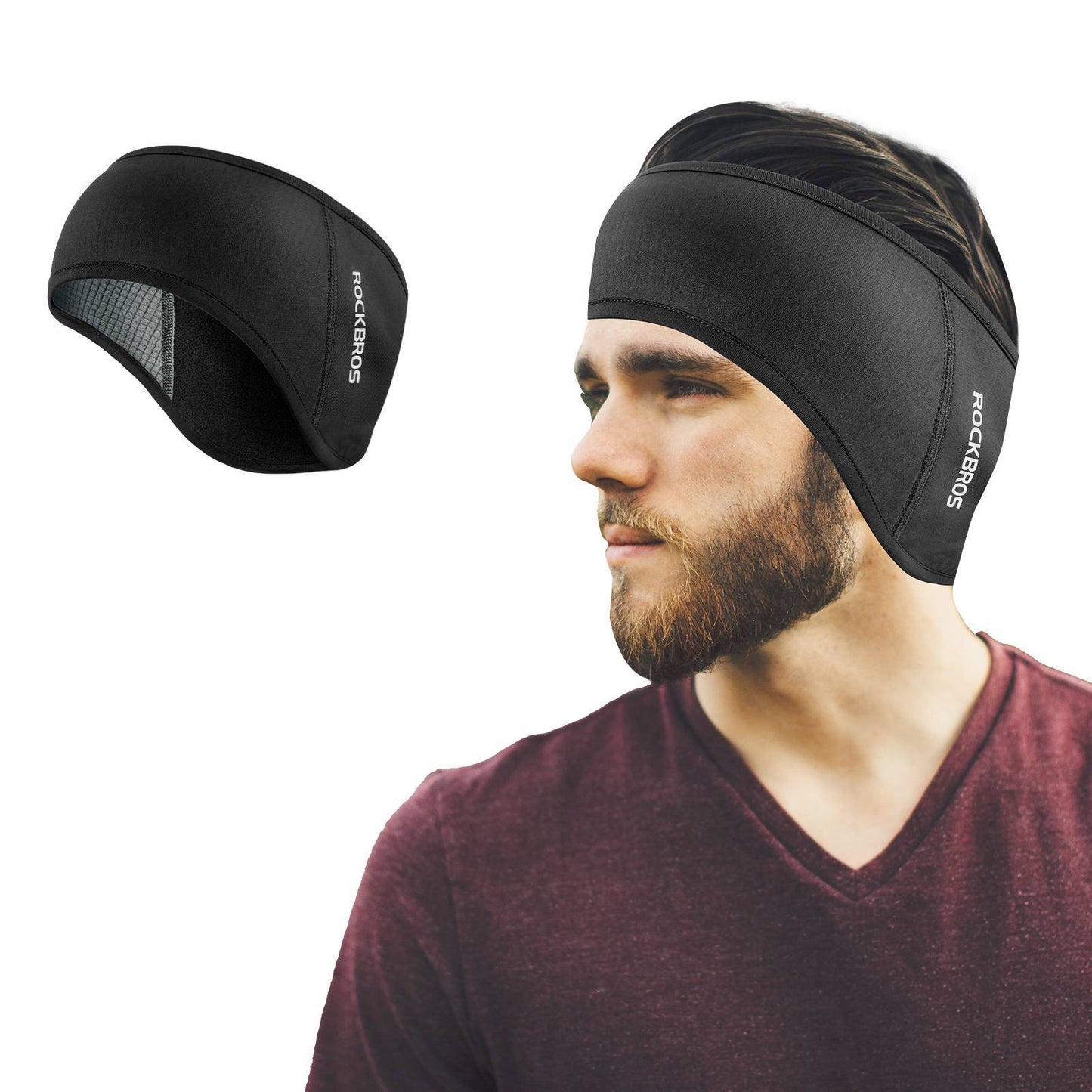 Vintertermiske cykelørevarmere pandebånd til mænd og kvinder ROCKBROS