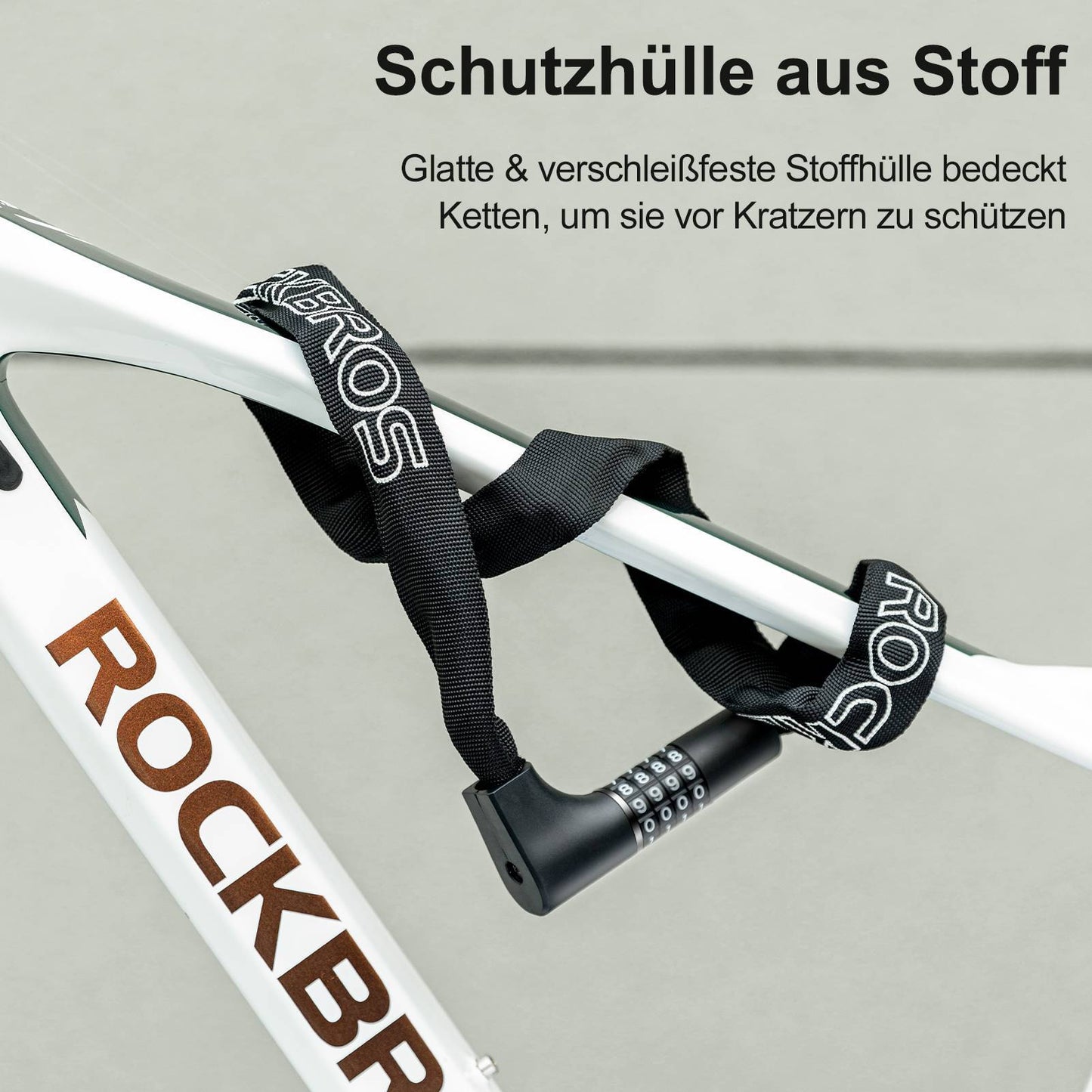 Kombinationslås med 4-cifret kode, 96 cm lang, ROCKBROS