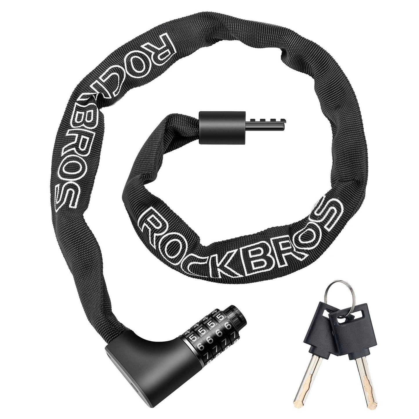 Kombinationslås med 4-cifret kode, 96 cm lang, ROCKBROS