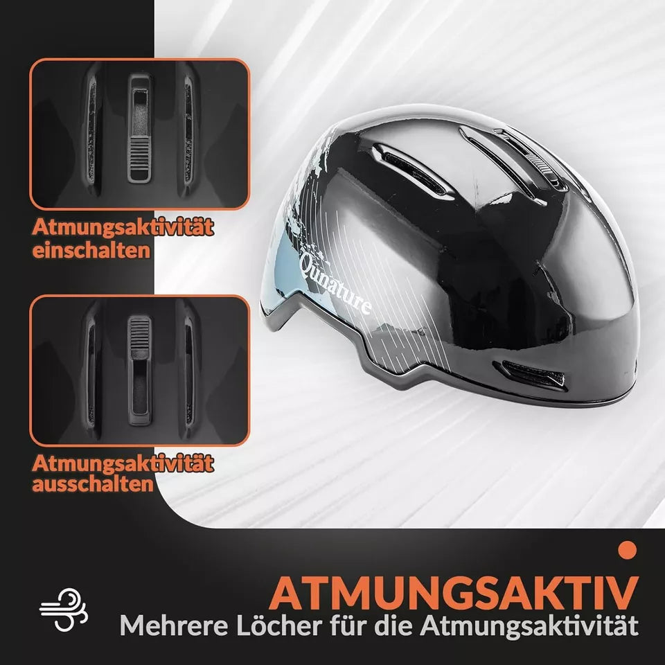 Qunature snowboard/skihjelm med høreværn snowboardhjelm til kvinder og mænd 54-61cm