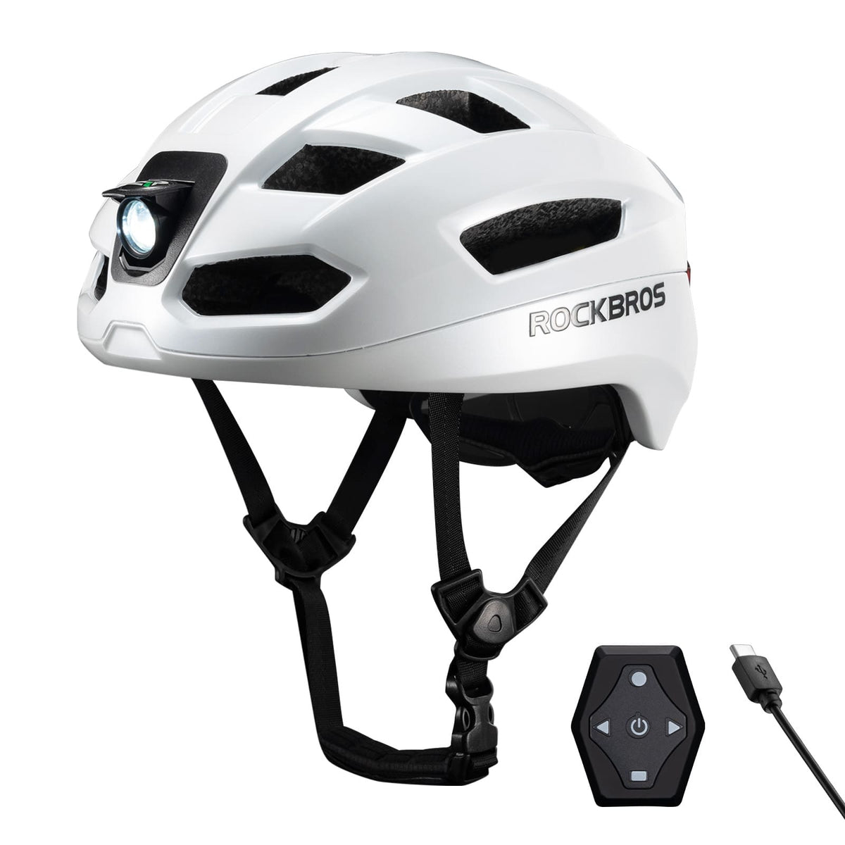 ROCKBROS Fjernstyret Smart Cykelhjelm med Lys