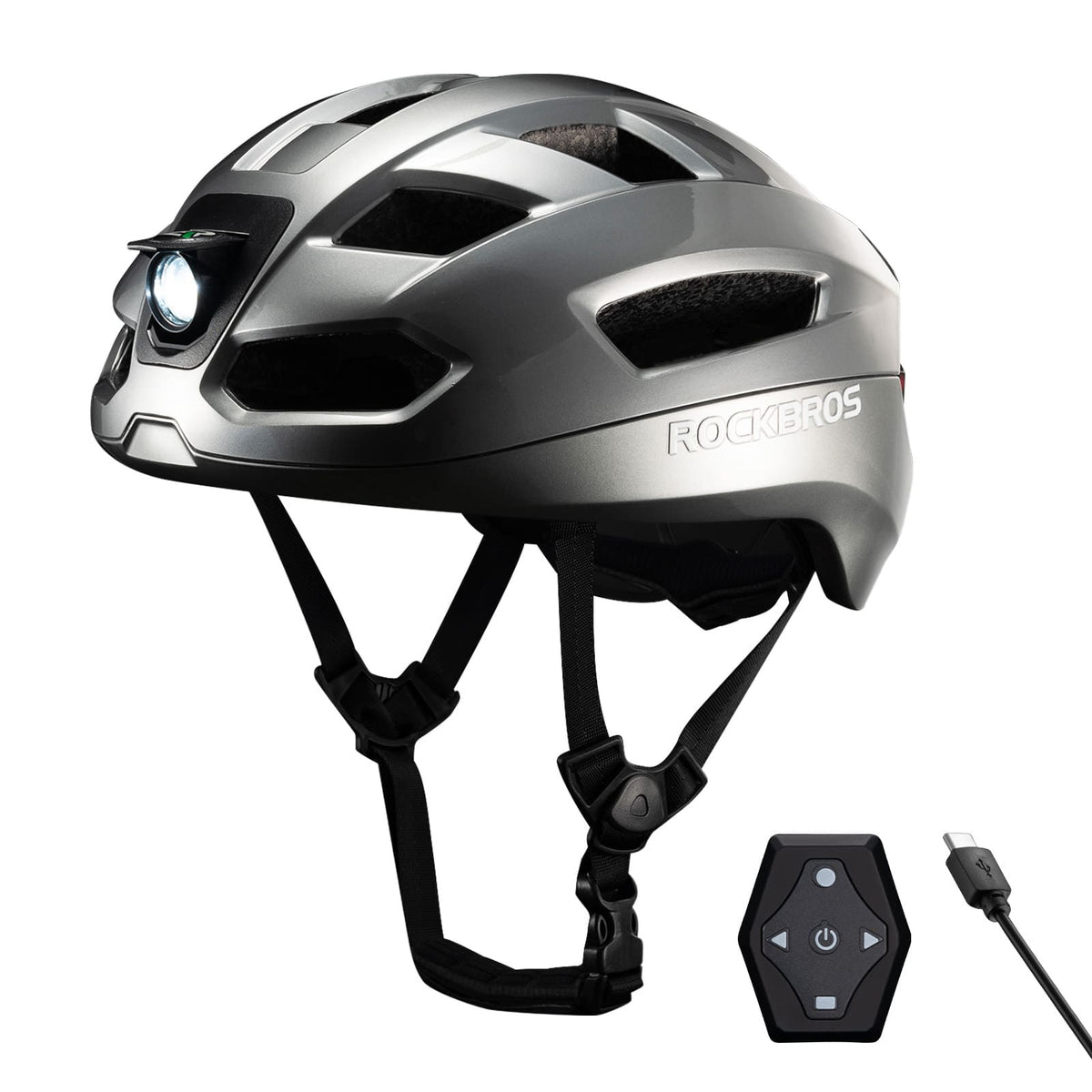 ROCKBROS Fjernstyret Smart Cykelhjelm med Lys