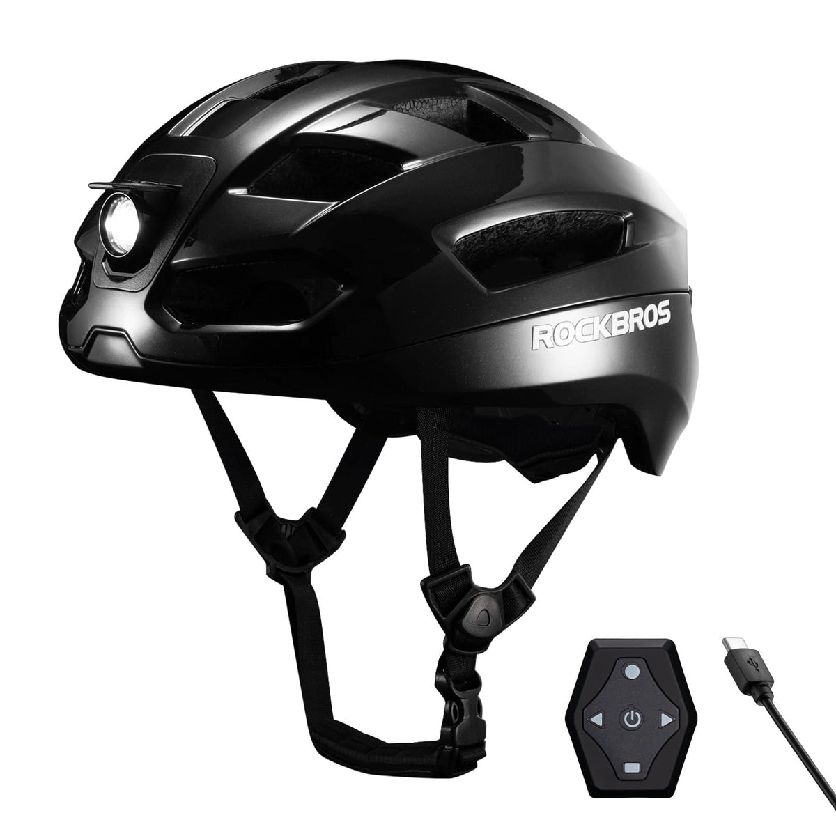 ROCKBROS Fjernstyret Smart Cykelhjelm med Lys