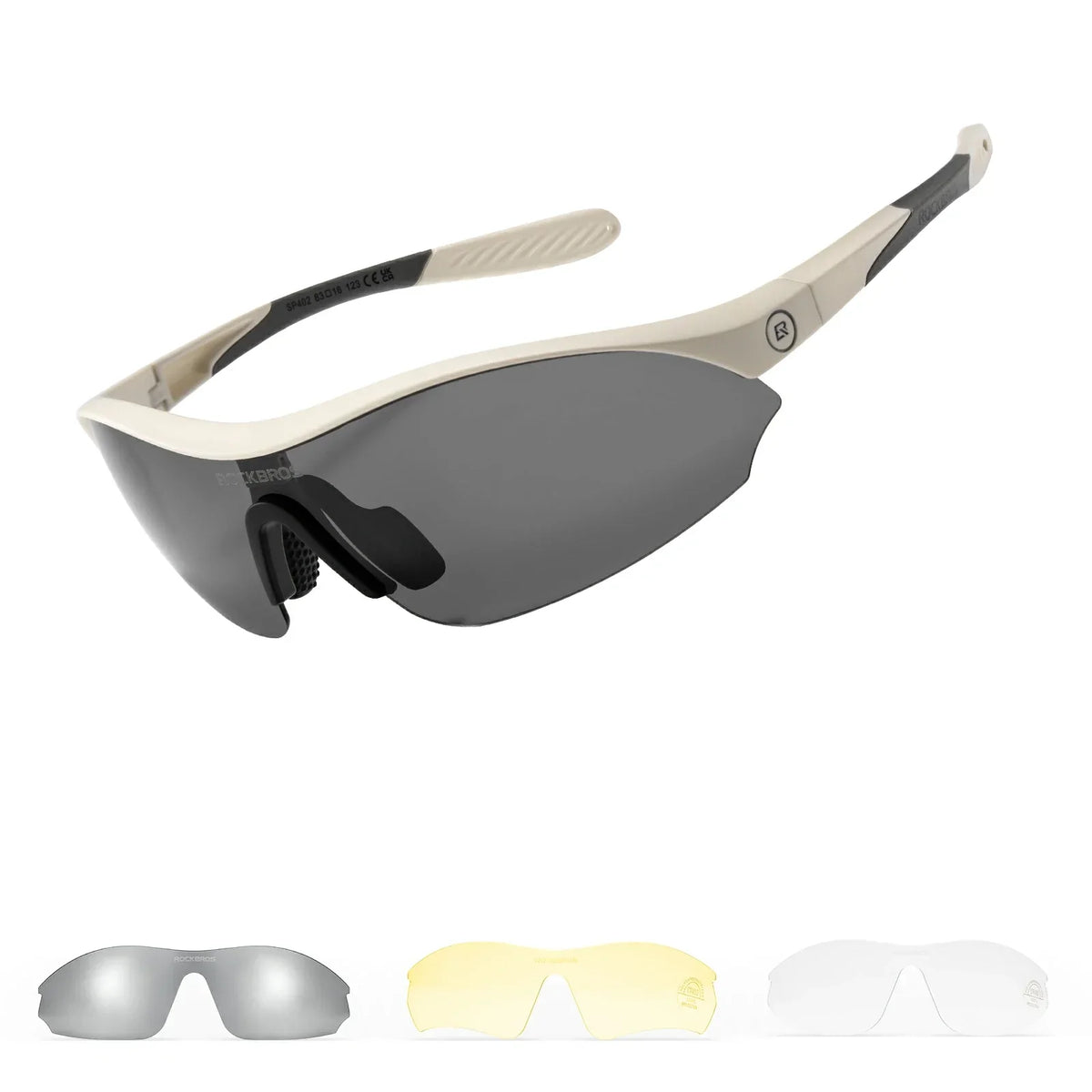 ROCKBROS Sport-cykel-solbriller med 3 udskiftelige UV400-glas
