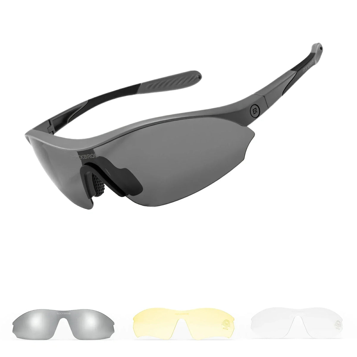 ROCKBROS Sport-cykel-solbriller med 3 udskiftelige UV400-glas