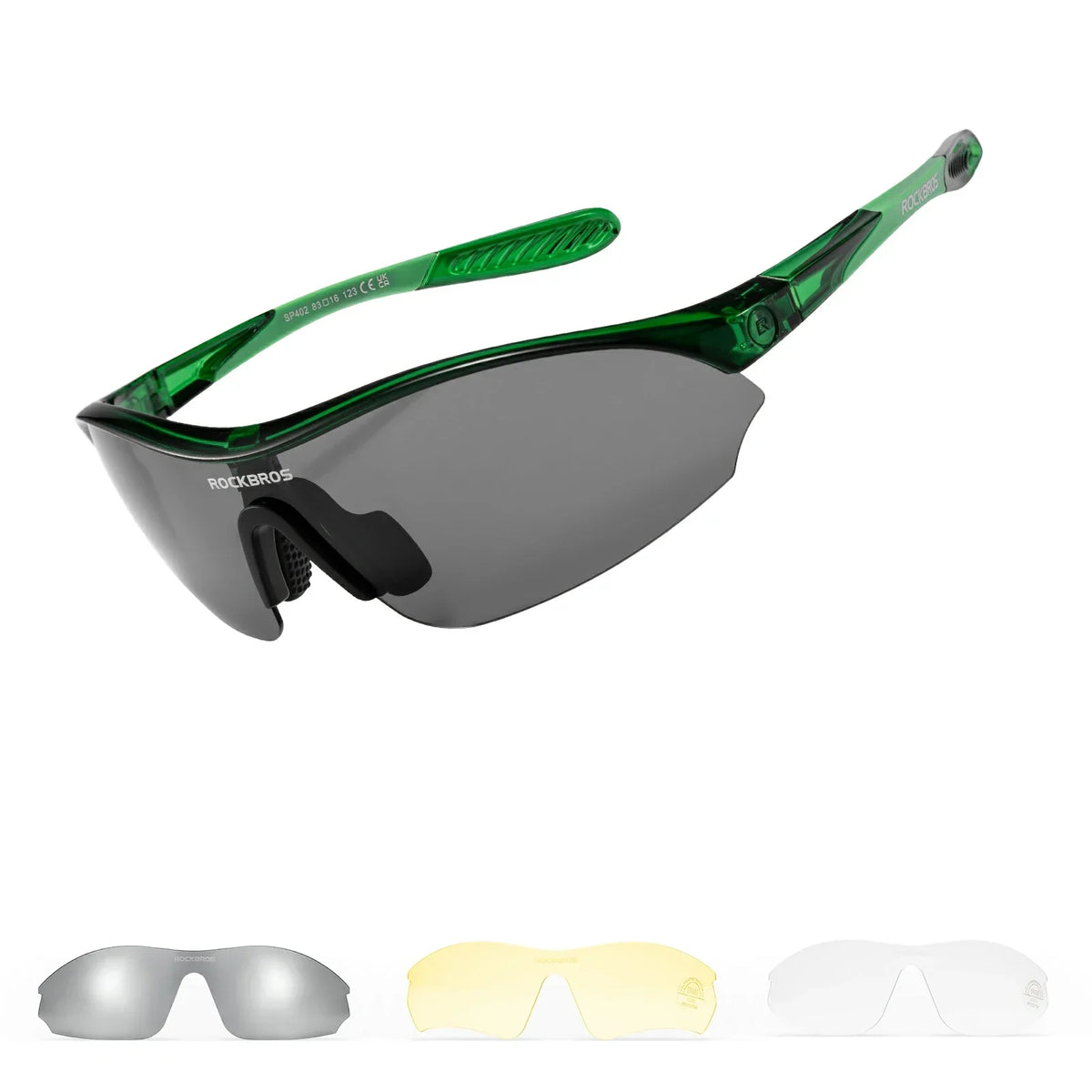 ROCKBROS Sport-cykel-solbriller med 3 udskiftelige UV400-glas