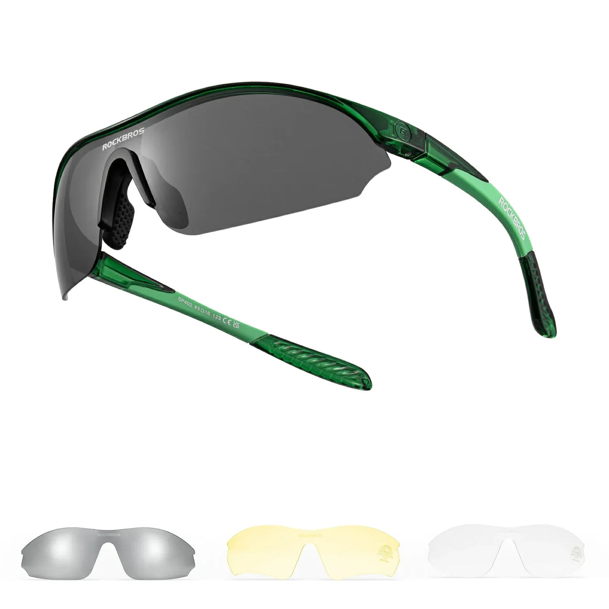 ROCKBROS Sport-cykel-solbriller med 3 udskiftelige UV400-glas