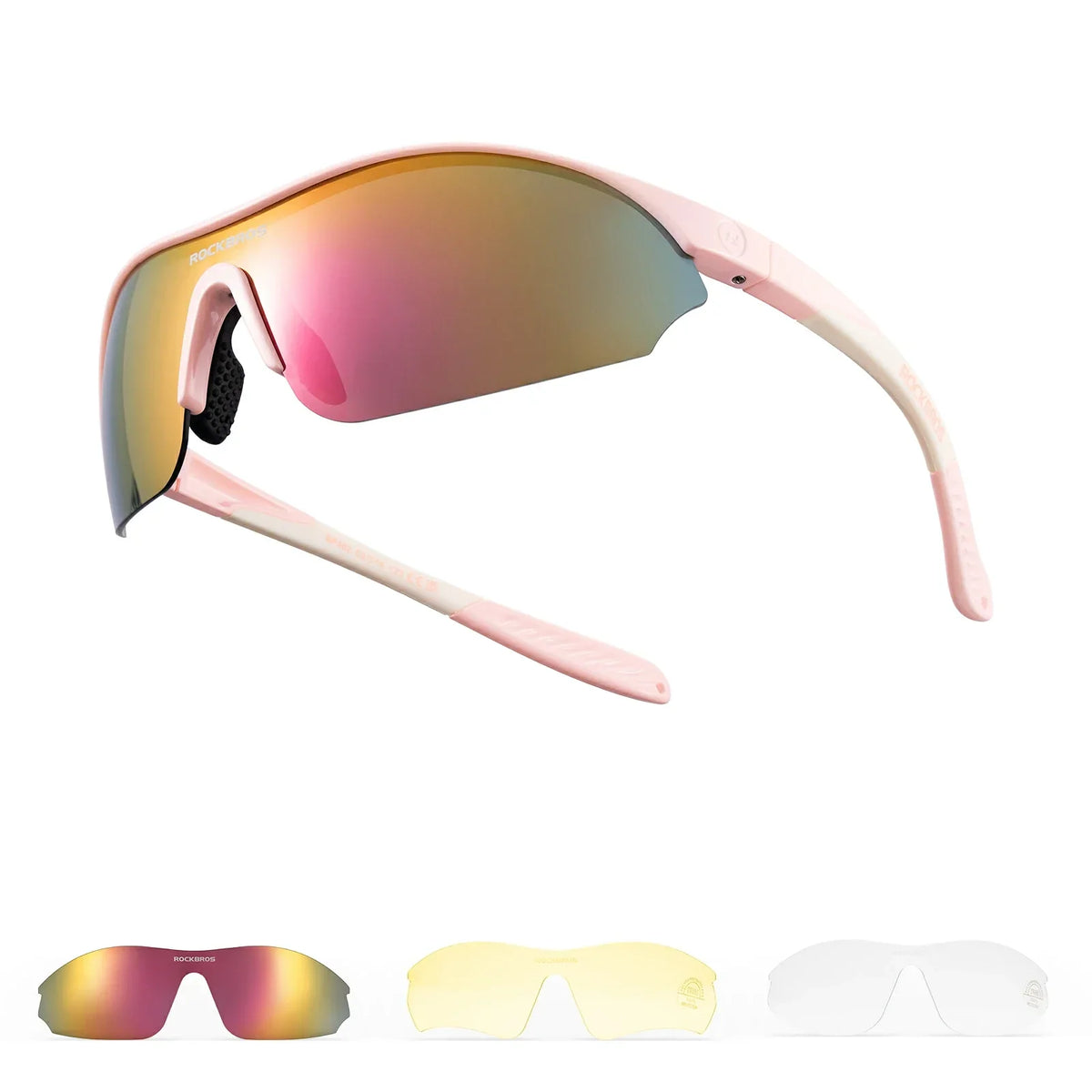 ROCKBROS Sport-cykel-solbriller med 3 udskiftelige UV400-glas