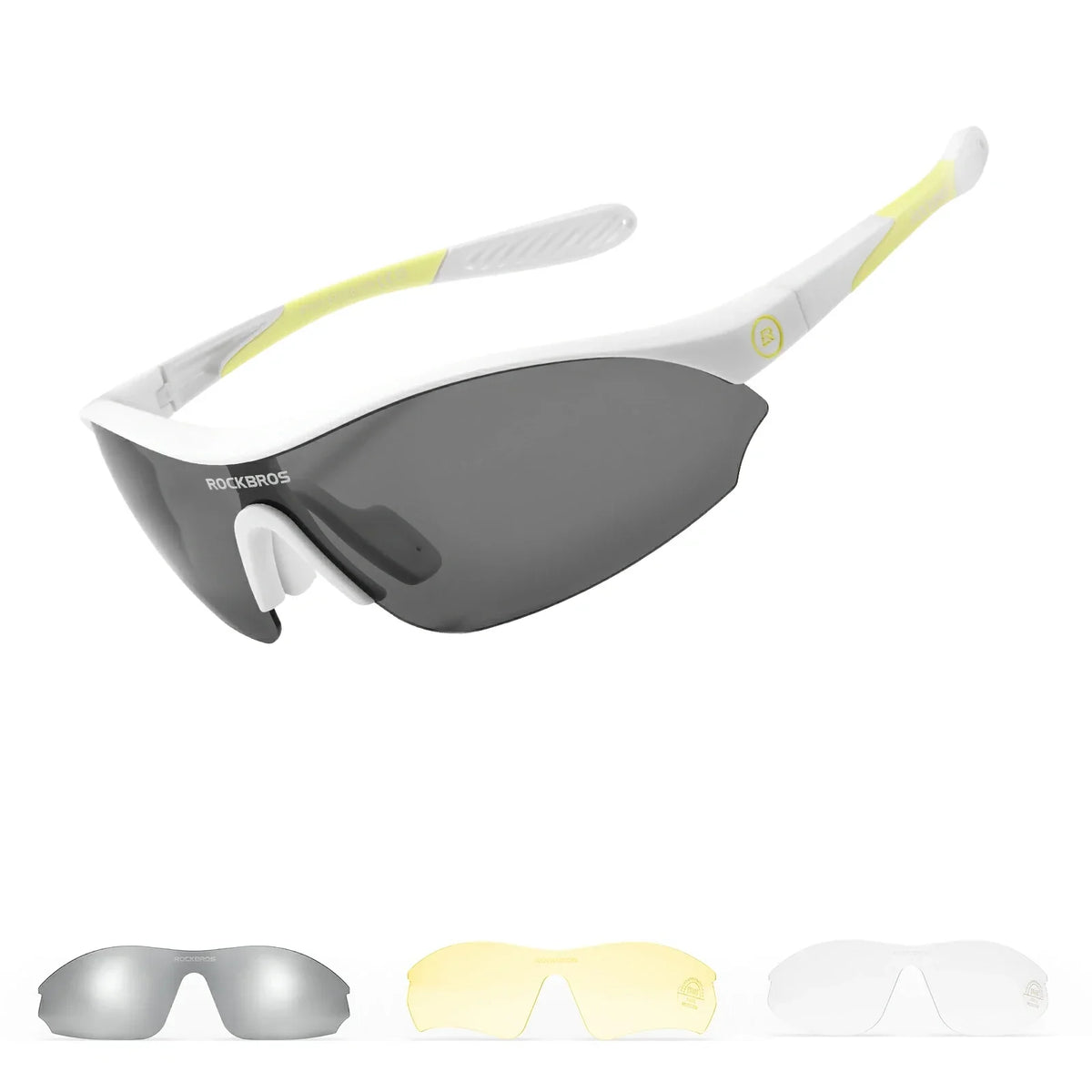 ROCKBROS Sport-cykel-solbriller med 3 udskiftelige UV400-glas