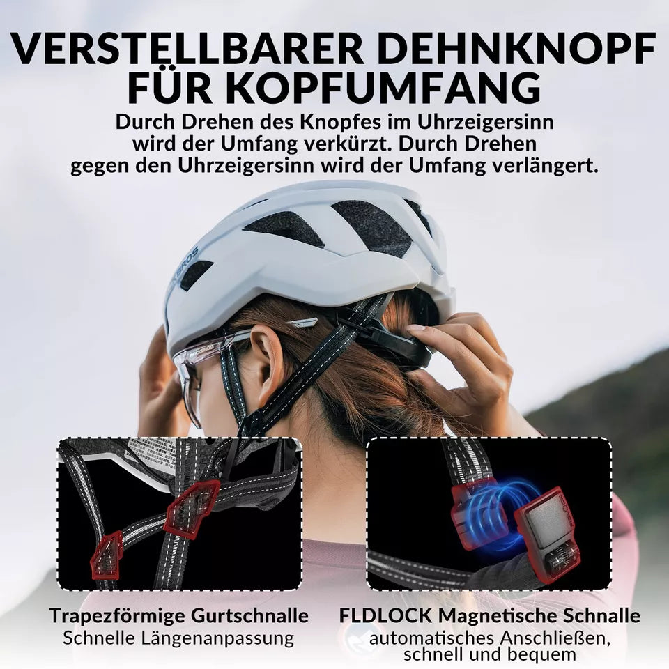 ROCKBROS cykelhjelm landevejscykel PC + EPS 54-58 cm cykelhjelm dame mænd stødabsorbering
