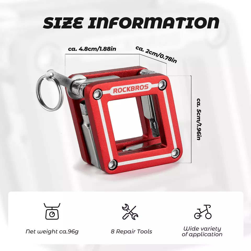 ROCKBROS cykel multifunktionelt værktøj 8 i 1 reparation foldeværktøj reparation