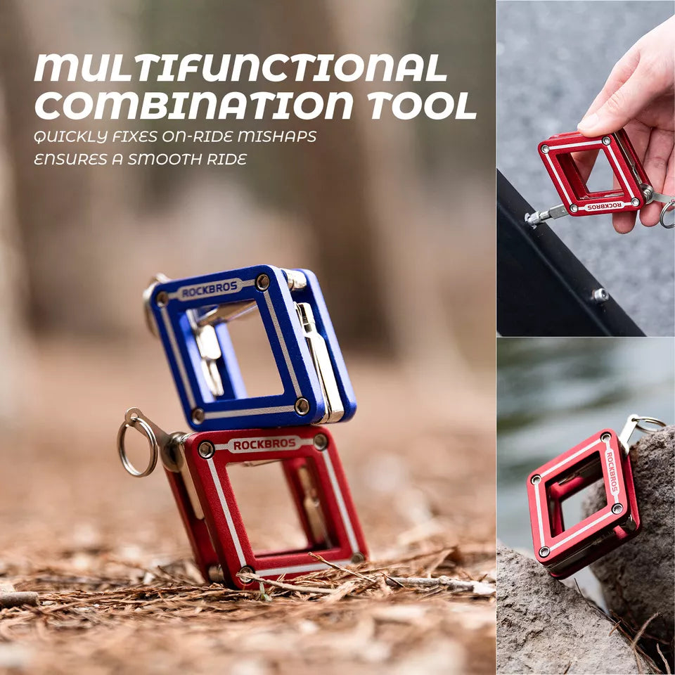 ROCKBROS cykel multifunktionelt værktøj 8 i 1 reparation foldeværktøj reparation