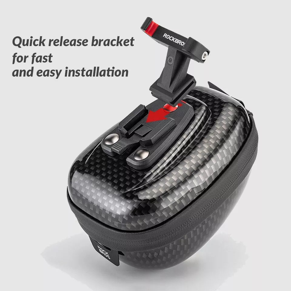 ROCKBROS sadeltaske med hård skal cykeltaske sædetaske med quick release 0,4L
