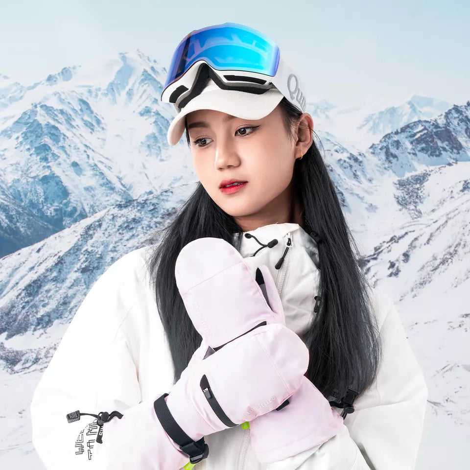 Qunature Warm Ski Handsker Vandtætte Snowboard Handsker XS-XL Dame/Mænd