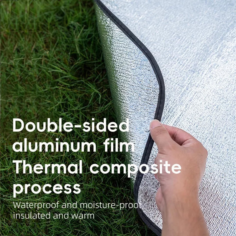 QUANATURE aluminiumsmåtte liggeunderlag picnicmåtte 240*240cm