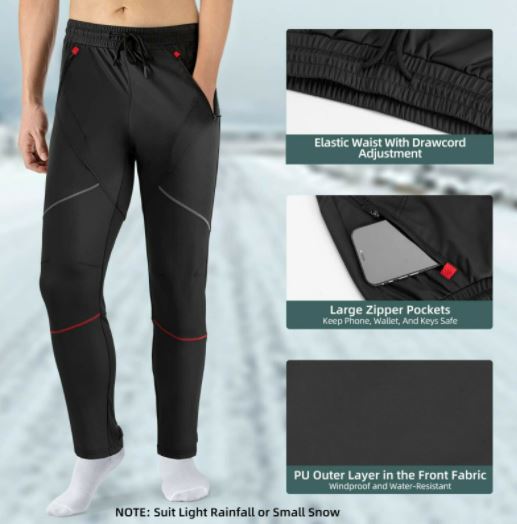 ROCKBROS vinter cykelbukser thermo mountainbike bukser vindtætte lange M-4XL