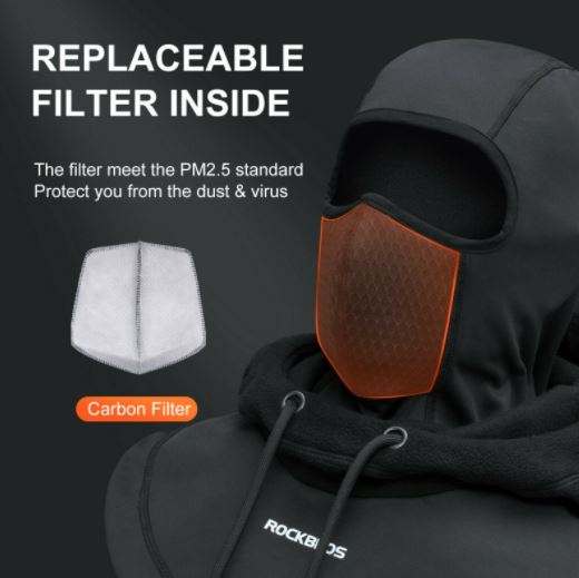 ROCKBROS Skimaske Thermo Fleece Balaclava Vinter under hjelm