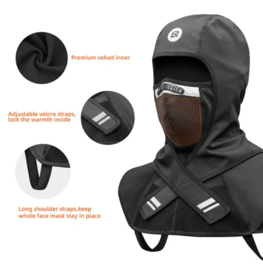 ROCKBROS Balaclava Vintermaske Fleece Skimaske vindtæt Motorcykel Cykling