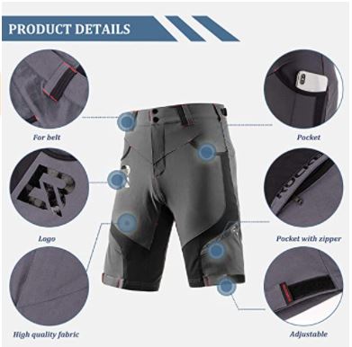 ROCKBROS Elite Shorts med indershorts og polstring til mænd sort