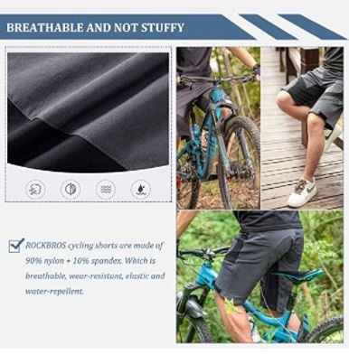 ROCKBROS Elite Shorts med indershorts og polstring til mænd sort