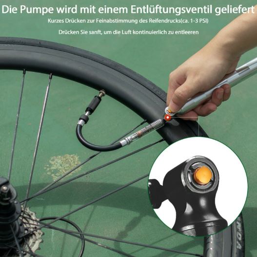 Vær forsigtig marathon ciffer ROCKBROS cykelpumpe 130 PSI MTB luftpumpe med trykmåler Mini BMX –  Rinosbike.dk