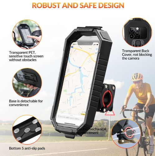 ROCKBROS holder mobiltelefon holder cykel motorcykel universal 360° vandtæt