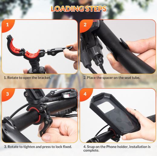 ROCKBROS holder mobiltelefon holder cykel motorcykel universal 360° vandtæt