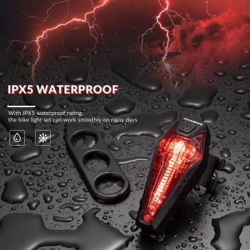 ROCKBROS cykelbaglygte IPX5 StVZO certificeret 20 lux