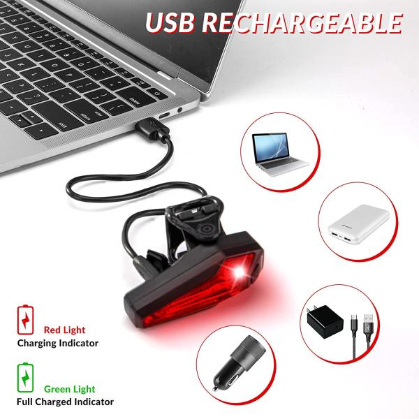 ROCKBROS cykelbaglygte IPX5 StVZO certificeret 20 lux