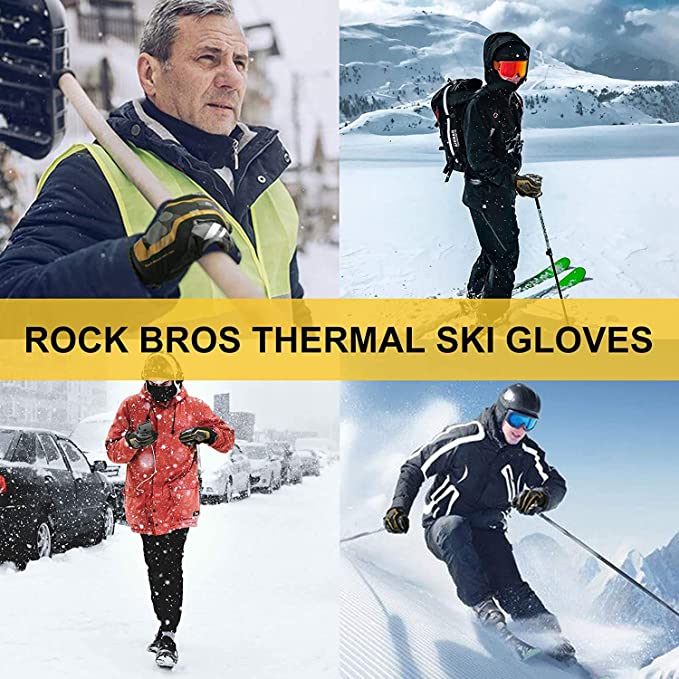 ROCKBROS skihandsker vandtætte ekstra varme anti-skrid til mænd