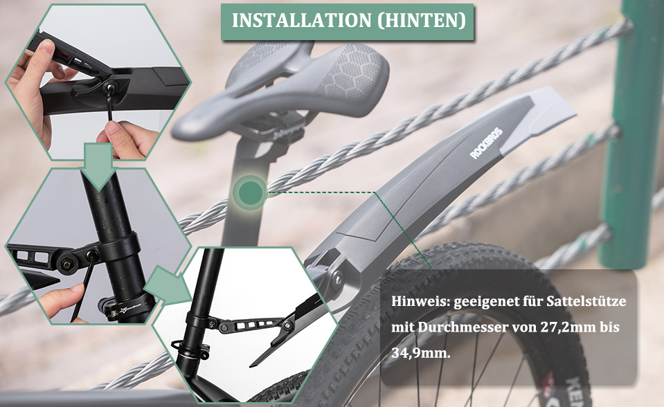 ROCKBROS cykelskærmsæt stænkskærm 26/27,5/28 tommer MTB cykelskærm