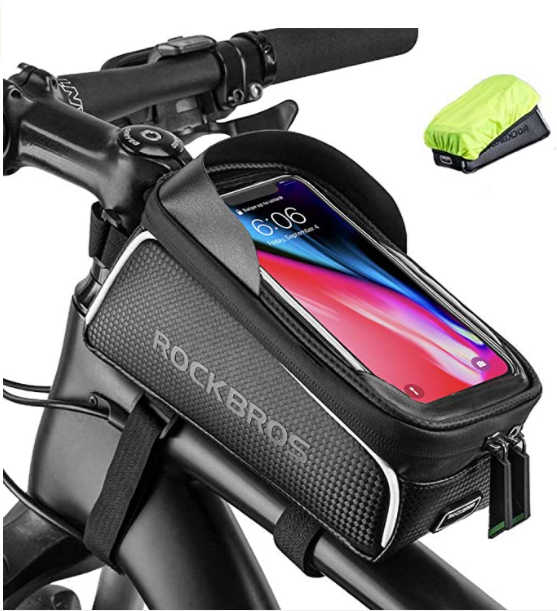 ROCKBROS 017-1BK cykelstel taske Touchscreen til mobiltelefon op til 6.5 tommer