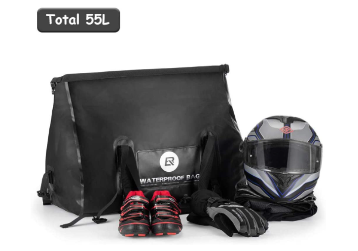 ROCKBROS AS-005 Motorcykeltaske Rullebagage Sadeltaske Sort